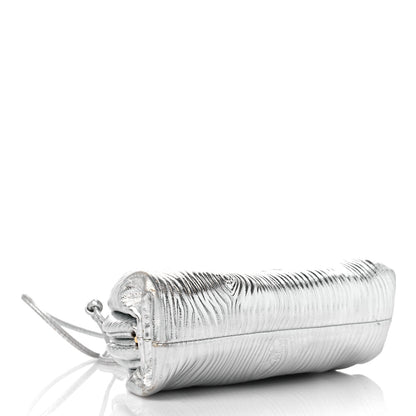 Bottega Veneta Metalic Bark Calfskin The Mini Pouch Silver 4 of 13