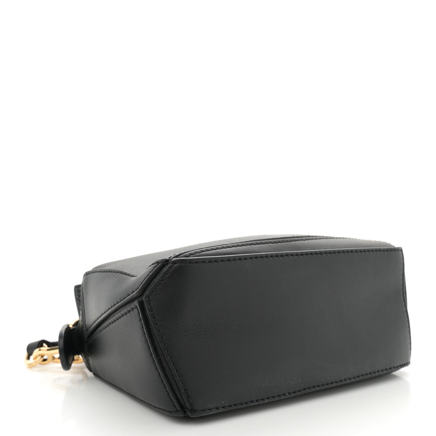 Calfskin Mini Woven Puzzle Bag Black