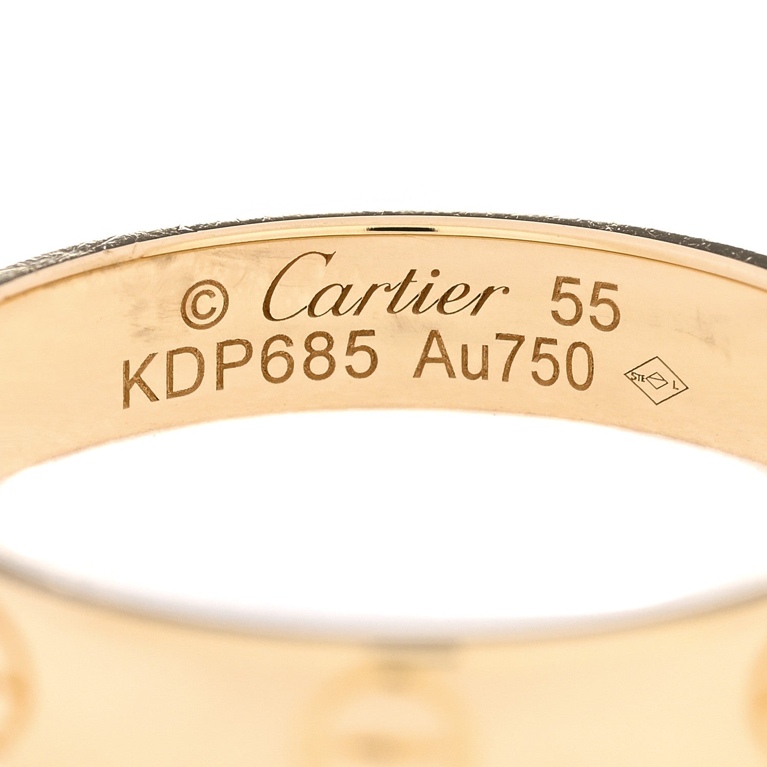 Cartier 18K Yellow Gold 3.5mm LOVE Wedding Band Ring 55 7.25 4 of 4