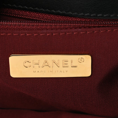 Chanel Lambskin Quilted Small Chain Infinity Top Handle Flap Black 6 of 9