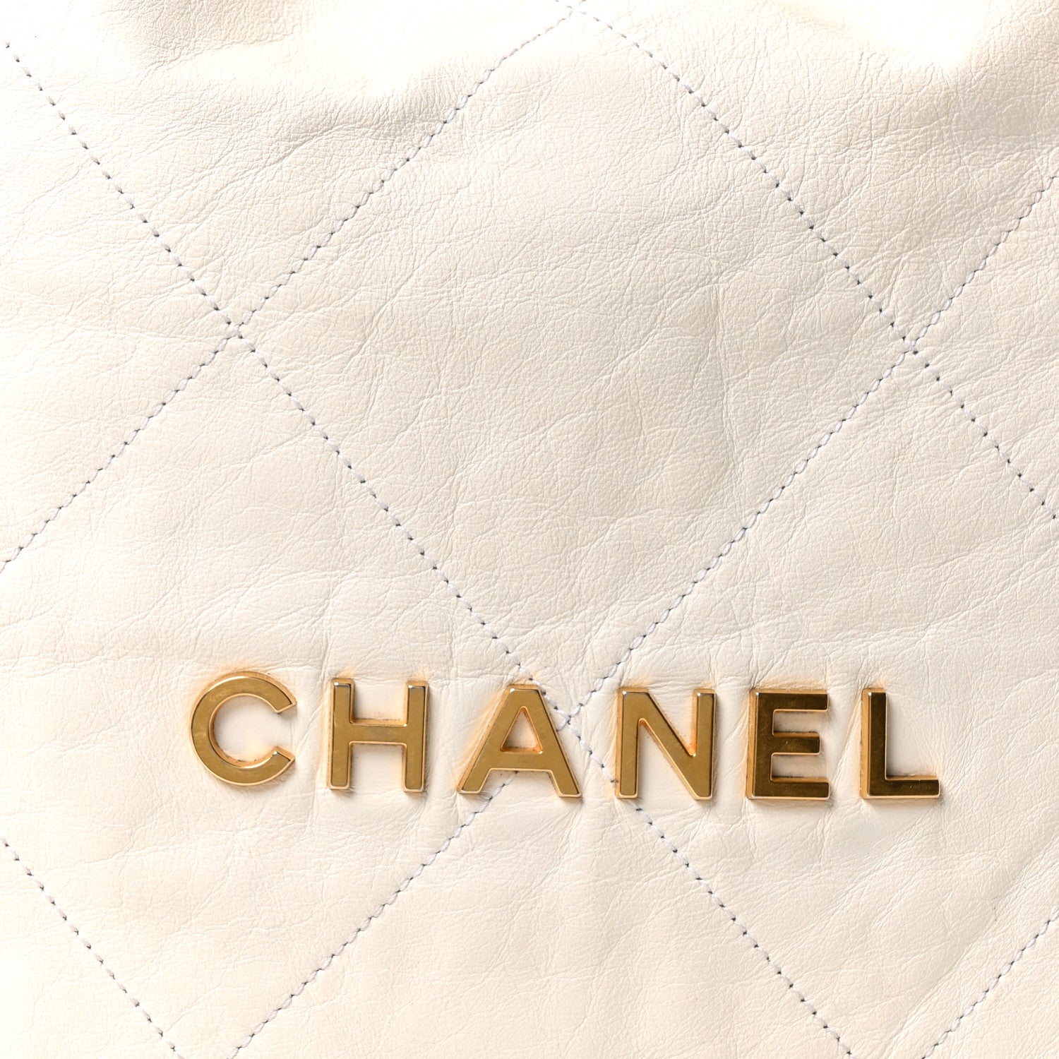 Chanel Shiny Calfskin Quilted Chanel 22 White 9 of 11