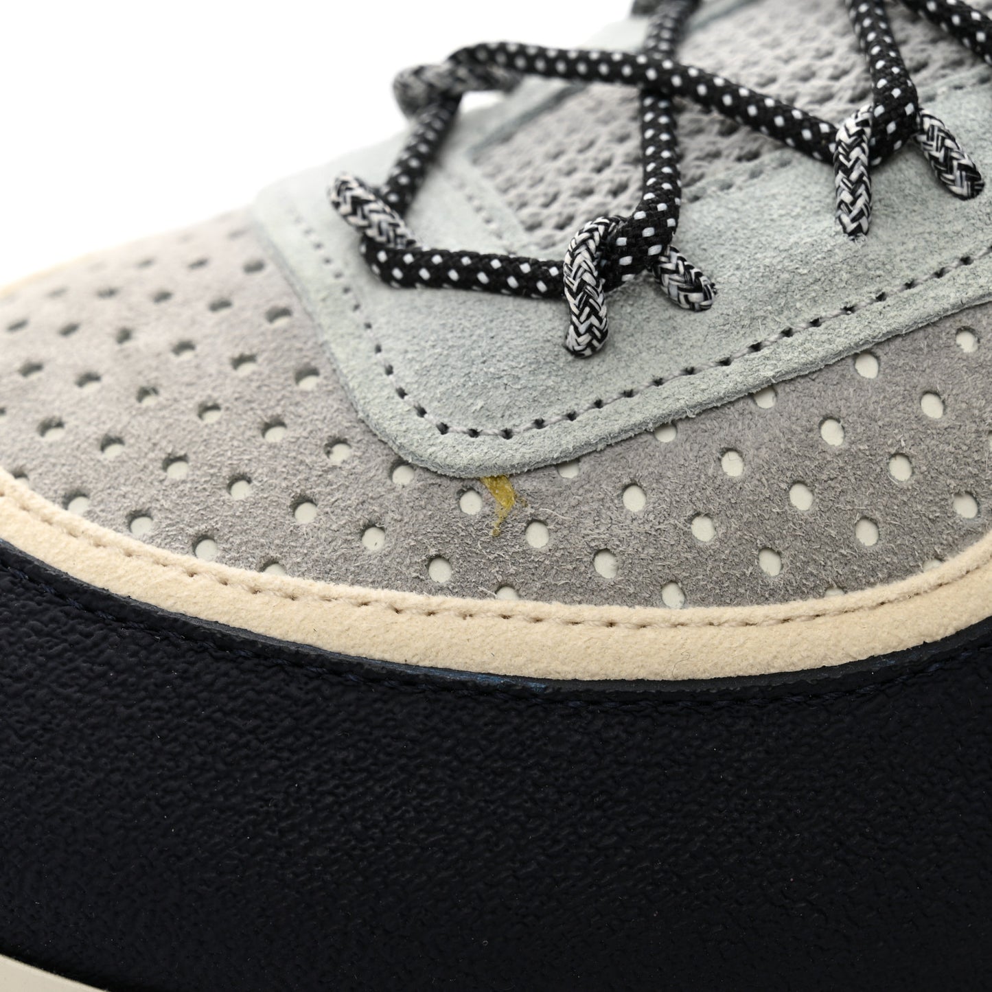 Fabric Suede Calfskin Mesh Womens CC Sneakers 43 Black Blue Ivory