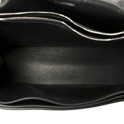 Balenciaga Agneau Arena Graffiti Medium Crush Chain Bag Black White 5 of 10