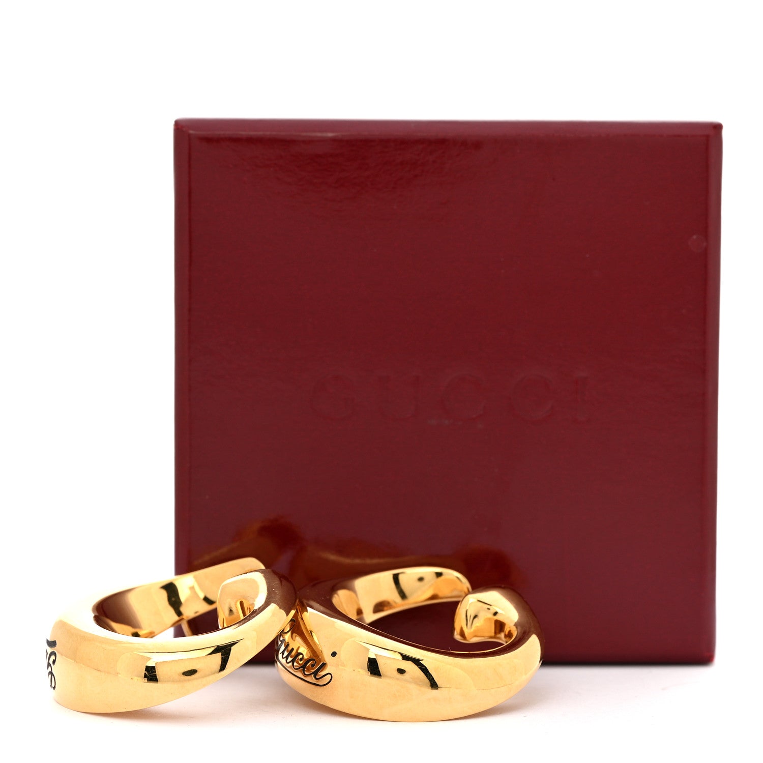 Gucci Metal G Motif Ottone Dorato Earrings Gold 6 of 6