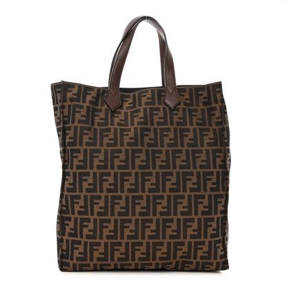 Fendi Zucca Vitello Artic Special Shopping Tote Tobacco Castagna 1 of 13