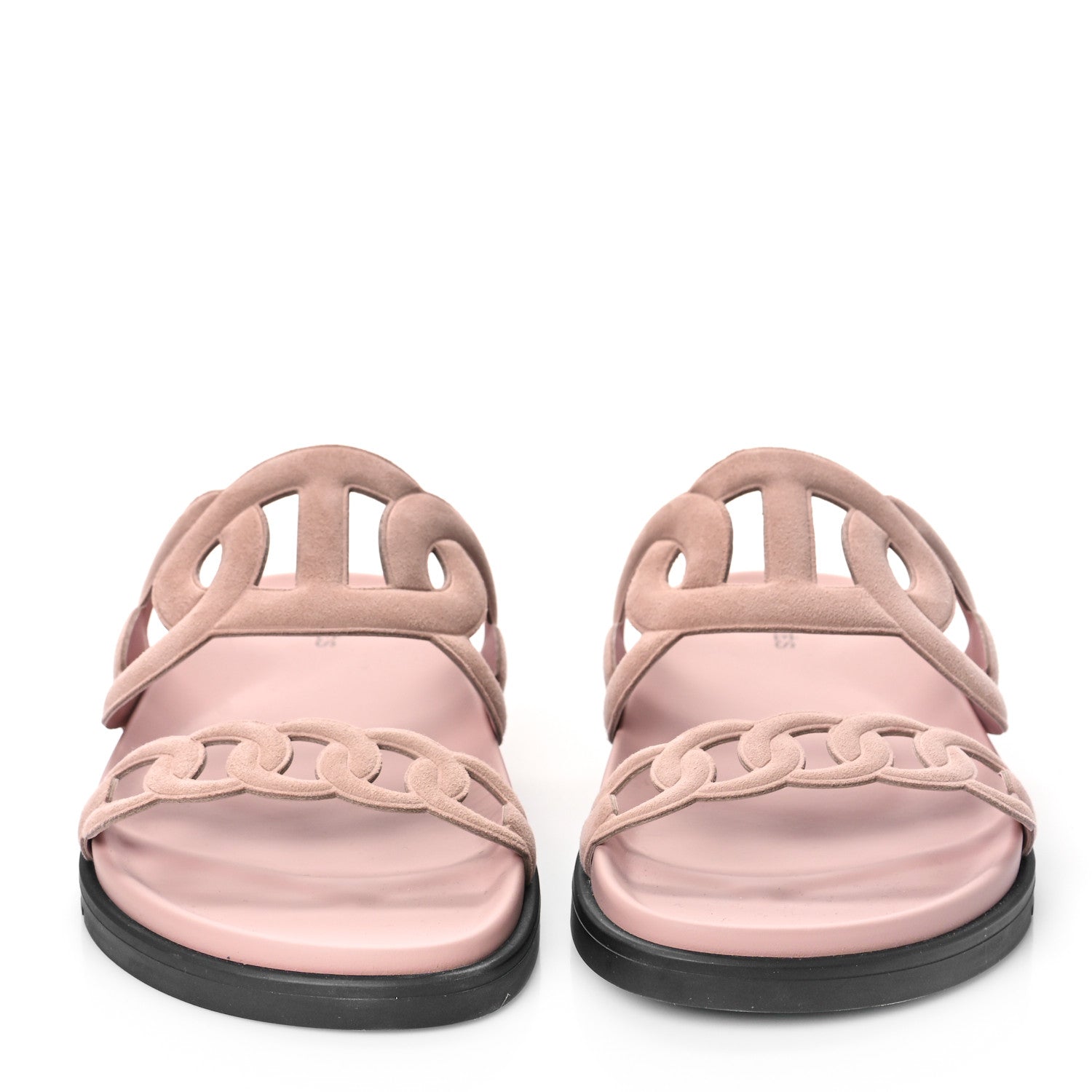 Hermes Suede Goatskin Extra Sandals 38 Rose Opaline 2 of 10