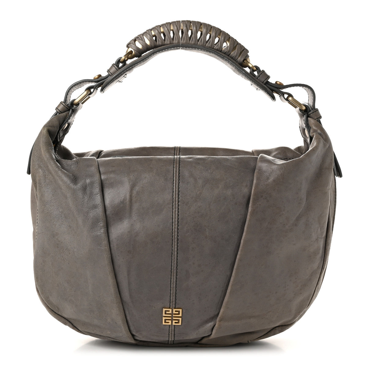 Givenchy Calfskin Braided Hobo Grey 1 of 10