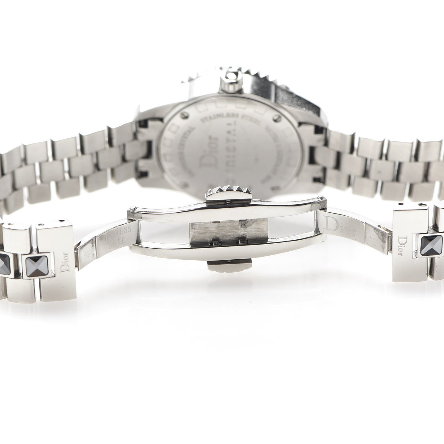 Stainless Steel Sapphire 29mm Christal Quartz Watch Gilt