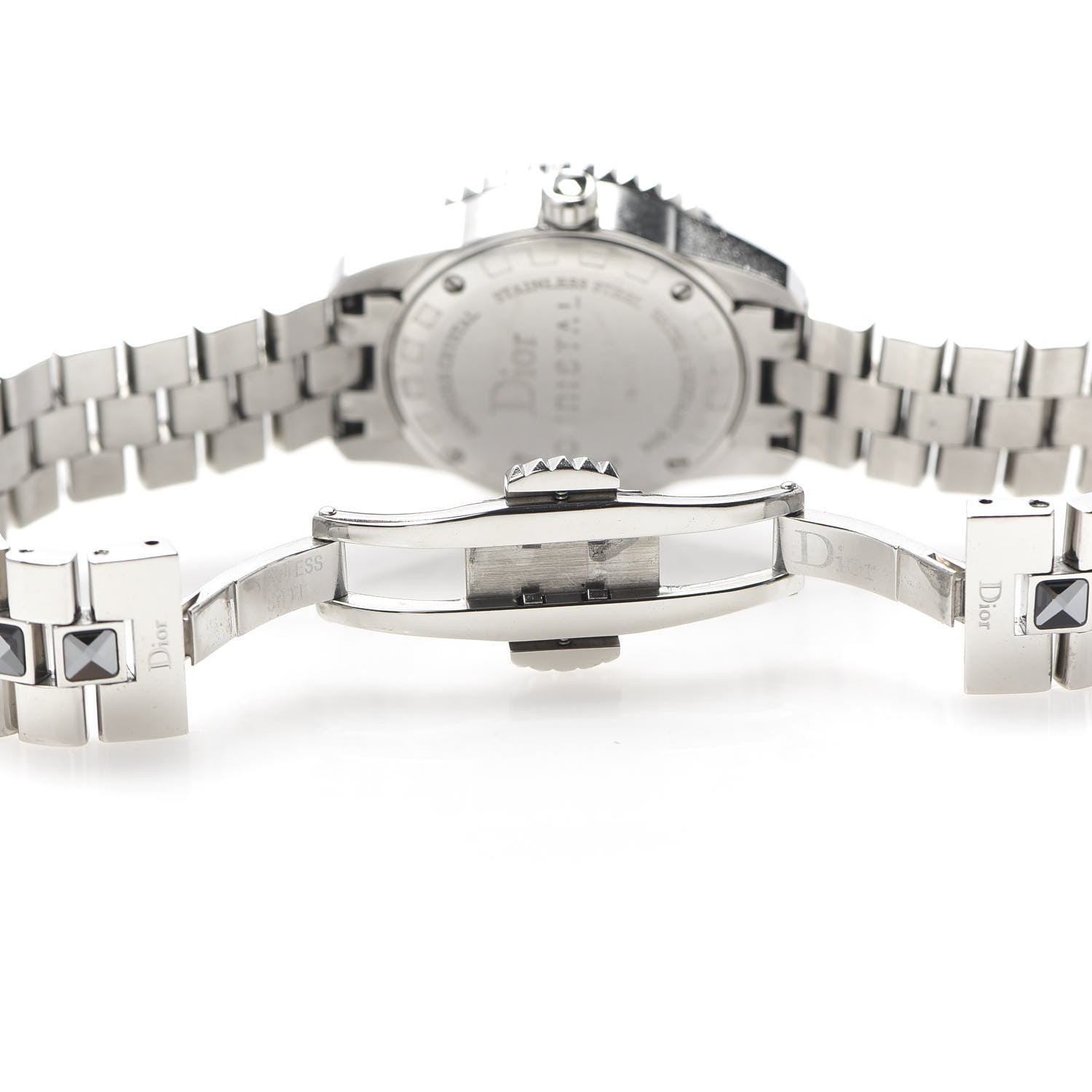 Christian Dior Stainless Steel Sapphire 29mm Christal Quartz Watch Gilt 6 of 6