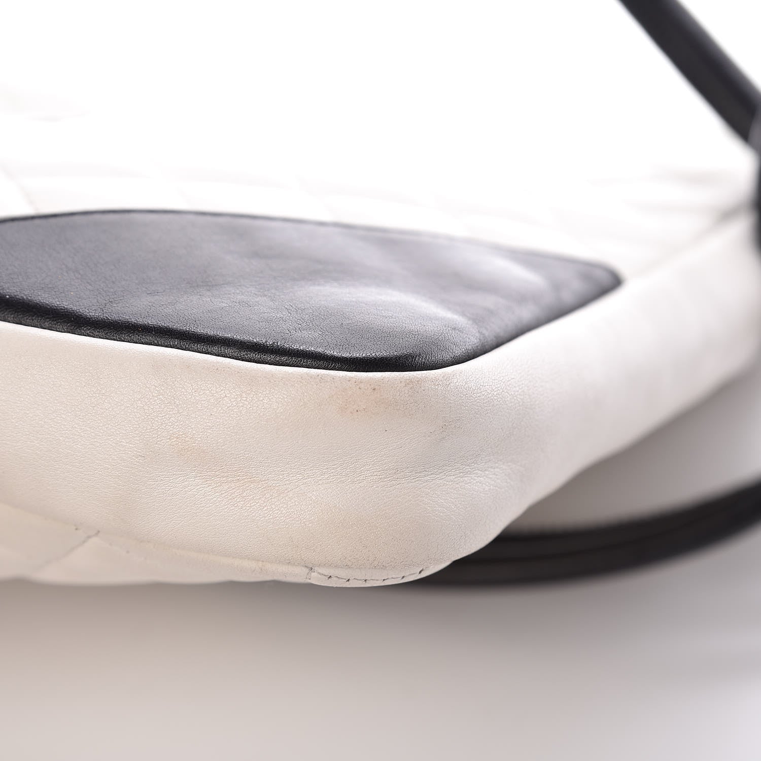 Chanel Calfskin Quilted Medium Cambon Messenger White Black 6 of 16