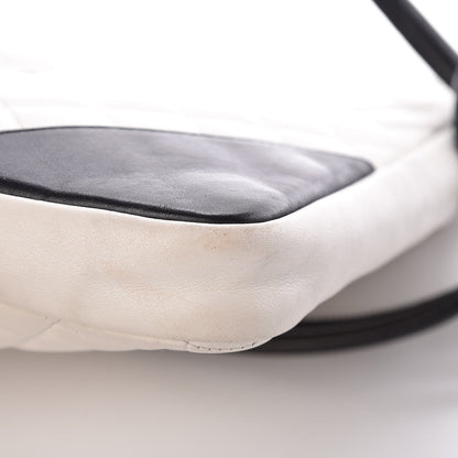 Chanel Calfskin Quilted Medium Cambon Messenger White Black 6 of 16