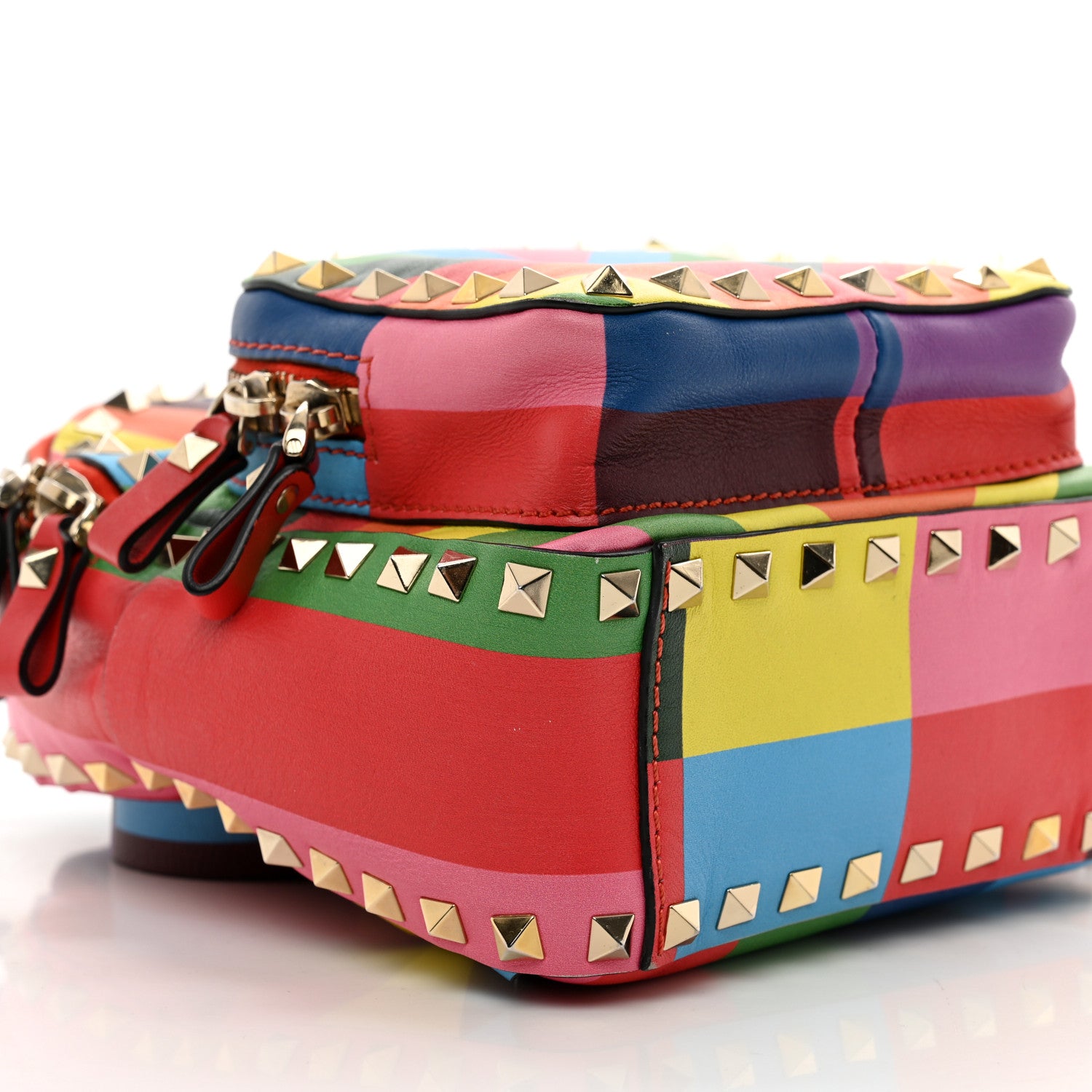 Valentino Garavani Calfskin 1973 Mini Rockstud Backpack Multicolor 9 of 10