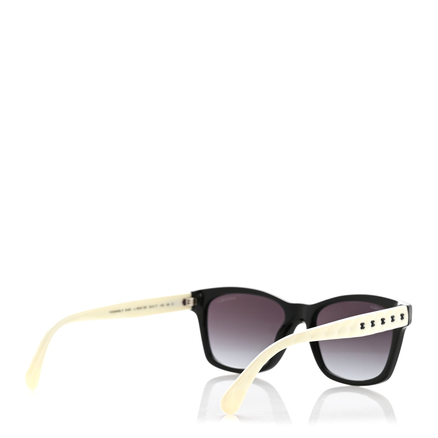 Chanel Acetate Quilted CC Square Sunglasses 5484 White Black 4 of 8