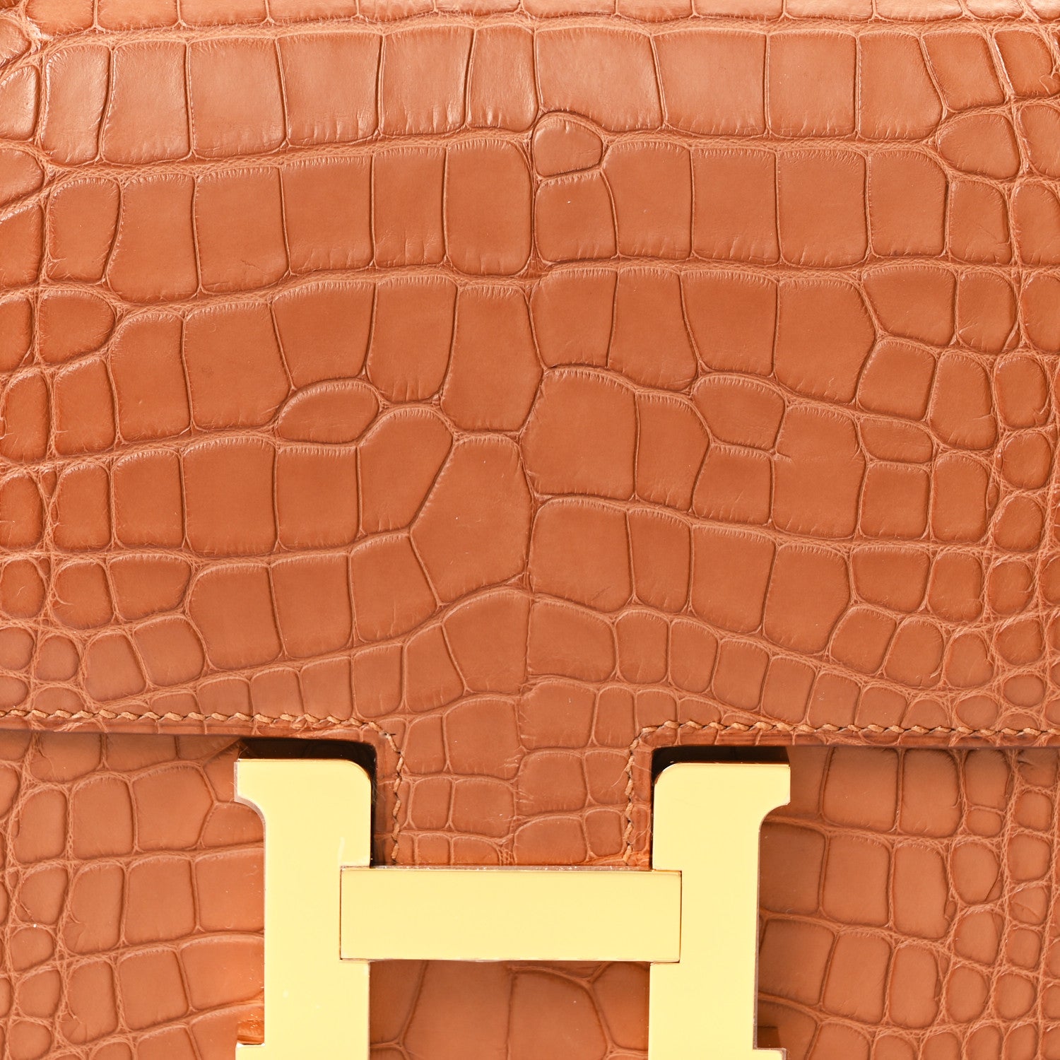 Hermes Matte Alligator Constance 18 Gold 8 of 11