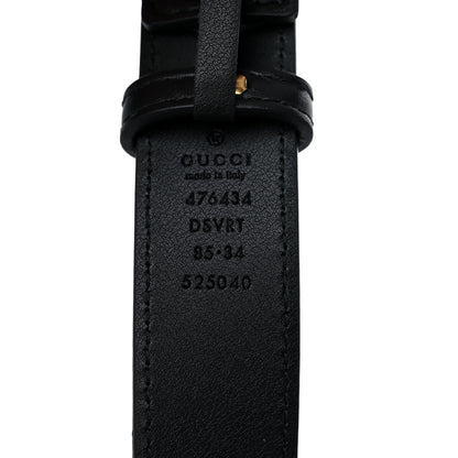 Gucci Calfskin Matelasse GG Marmont Belt Bag 85 34 Black 11 of 11