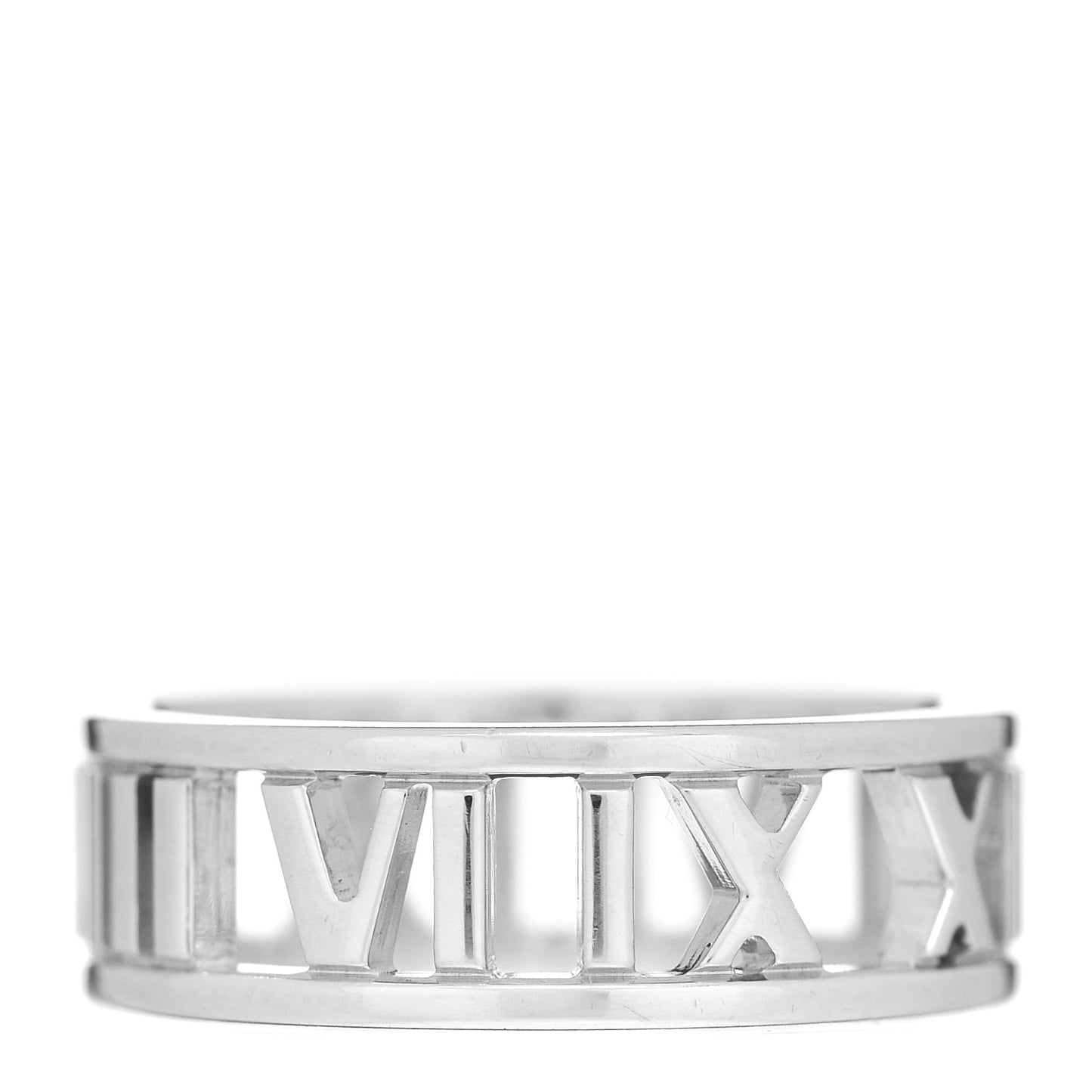 Sterling Silver Wide Atlas Open Ring 56 7.5