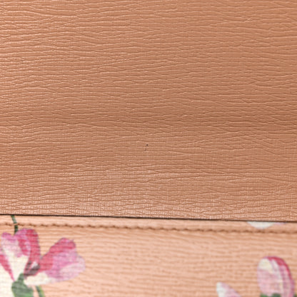 Gucci Calfskin Blooms Print Continental Wallet Pink Apricot Multicolor 9 of 9
