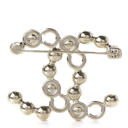 Chanel Pearl Coco CC Brooch Gold 3 of 5