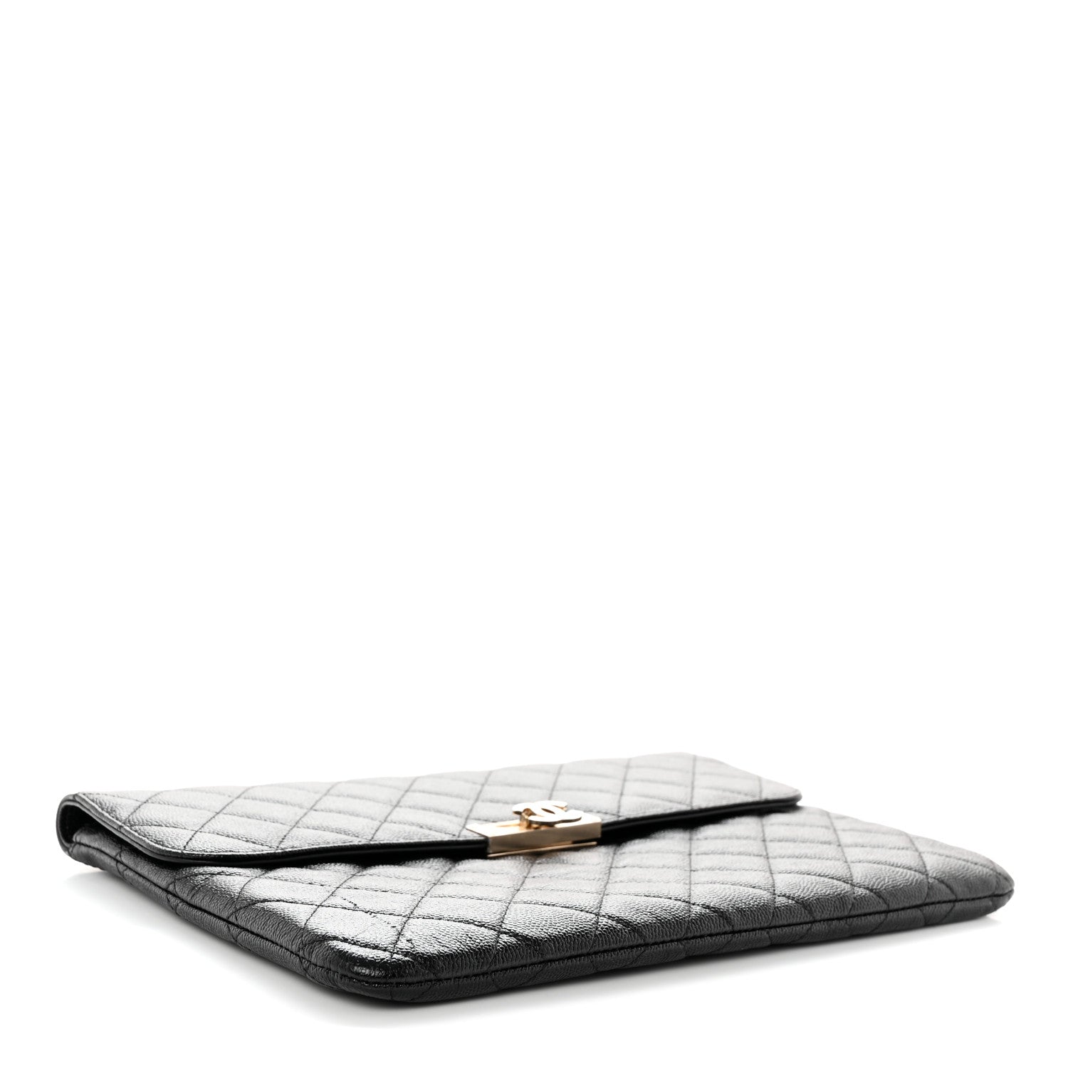 Chanel Caviar Quilted Medium Golden Class Pouch Black 4 of 13