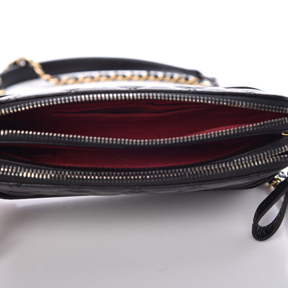 Chanel Aged Calfskin Quilted Small Gabrielle Clutch With Chain Black 6 of 10