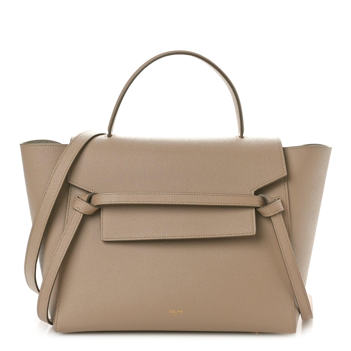 Grained Calfskin Mini Belt Bag Light Taupe