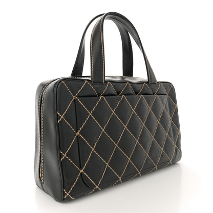Chanel Calfskin Contrast Stitch Surpique Bowler Black 3 of 12