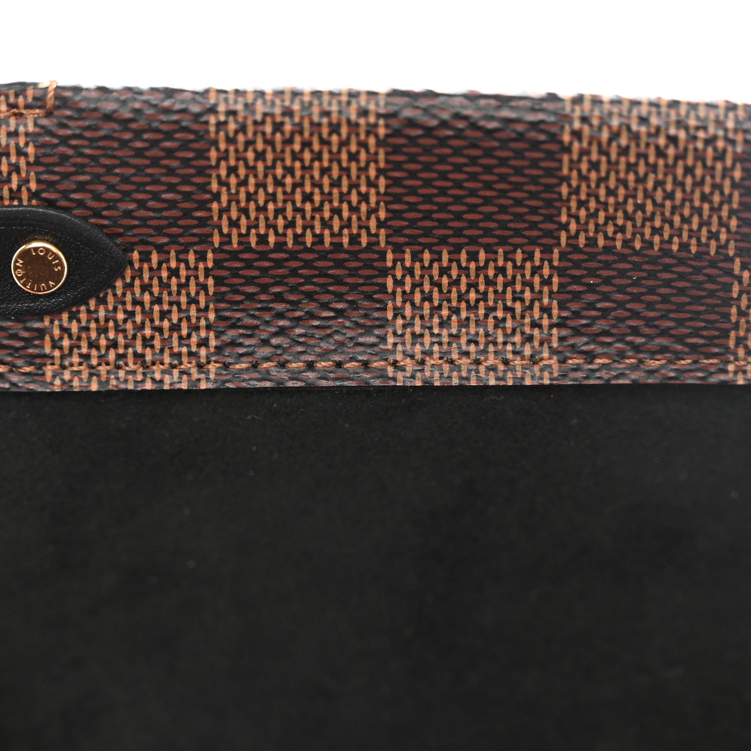 Louis Vuitton Damier Ebene Vavin Chain Wallet Black 11 of 12