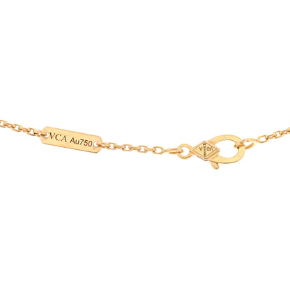 Van Cleef & Arpels 18K Yellow Gold Black Onyx Vintage Alhambra Pendant Necklace 4 of 5