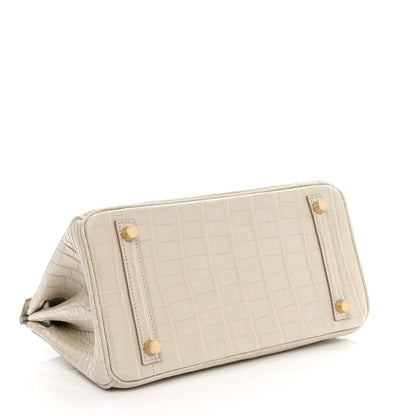 Hermes Matte Alligator Birkin 25 Beton 3 of 10