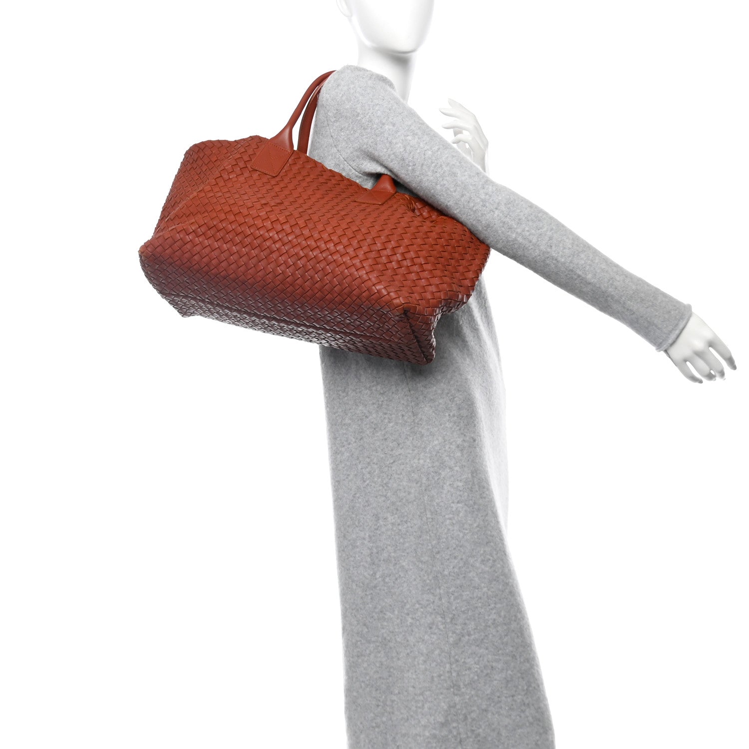 Bottega Veneta Lambskin Intreccio Medium Cabat Rust 2 of 13