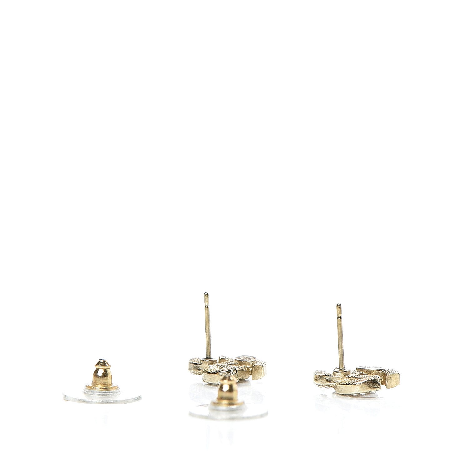 Crystal CC Earrings Light Gold