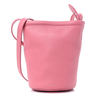 Mansur Gavriel Pebbled Calfskin Mini Zip Bucket Bag Pink 1 of 11