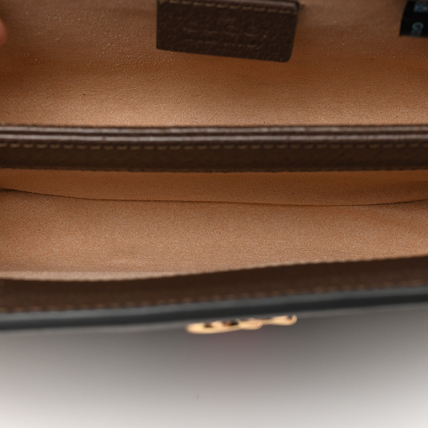GG Supreme Monogram Textured Dollar Calfskin Web Mini Ophidia Chain Shoulder Bag Beige Ebony New Acero