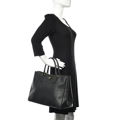 Prada Saffiano Lux Large Tote Black 2 of 17