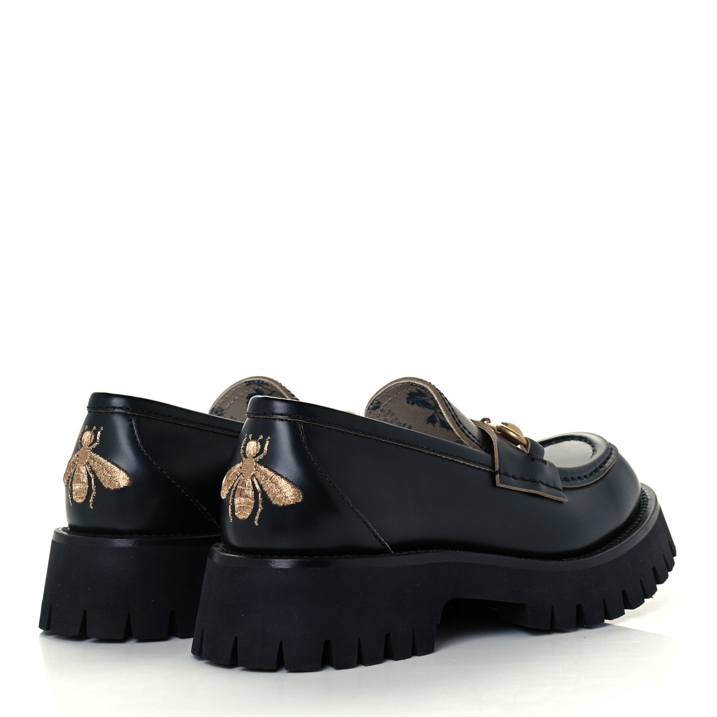Cordovan Lux Womens Harald Horsebit 25mm Platform Loafers 35.5 Black