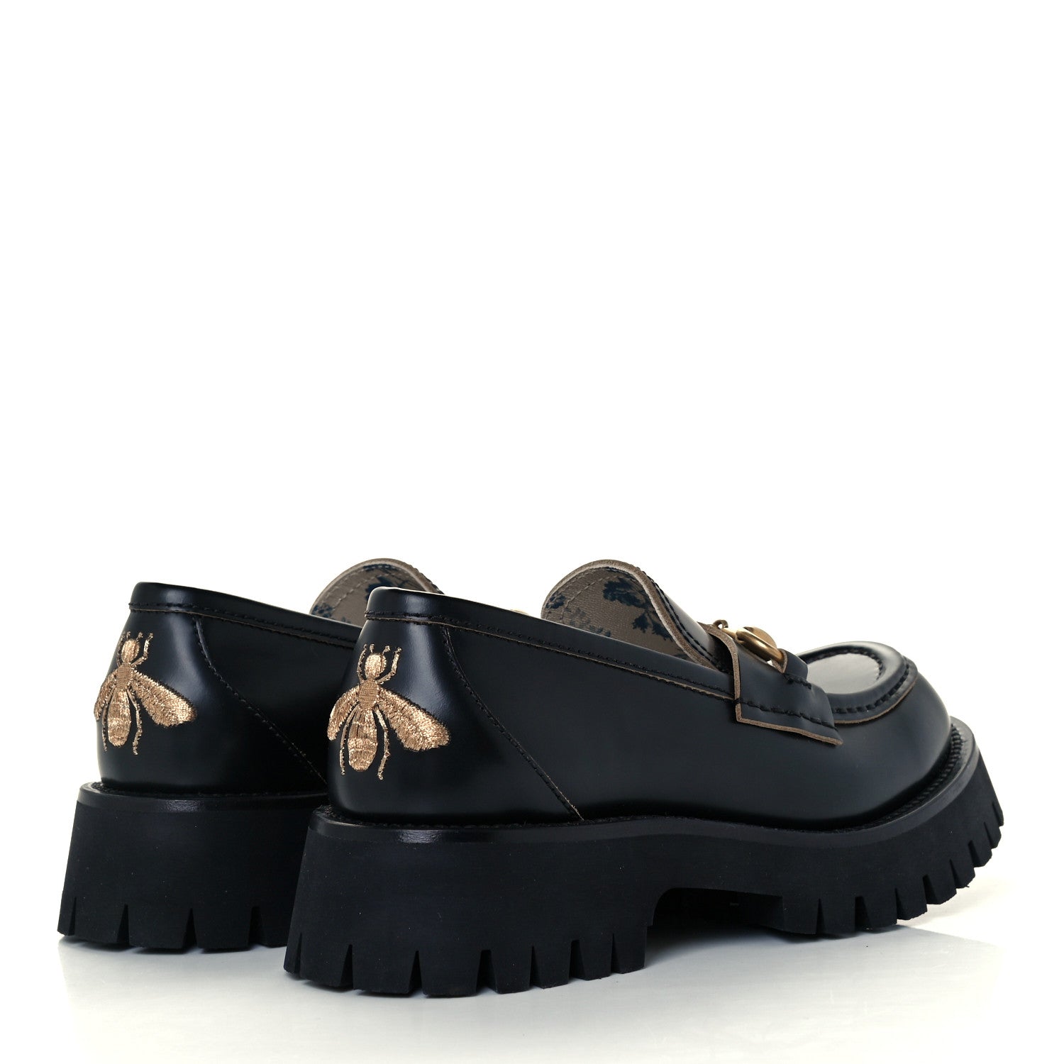 Gucci Cordovan Lux Womens Harald Horsebit 25mm Platform Loafers 35.5 Black 4 of 11