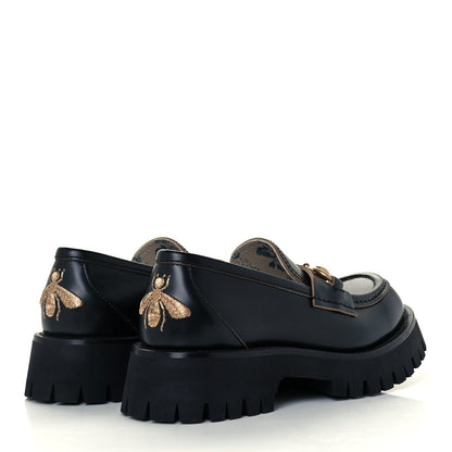 Gucci Cordovan Lux Womens Harald Horsebit 25mm Platform Loafers 35.5 Black 4 of 11