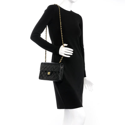 Chanel Lambskin Quilted Small Single Flap Black 2 of 10