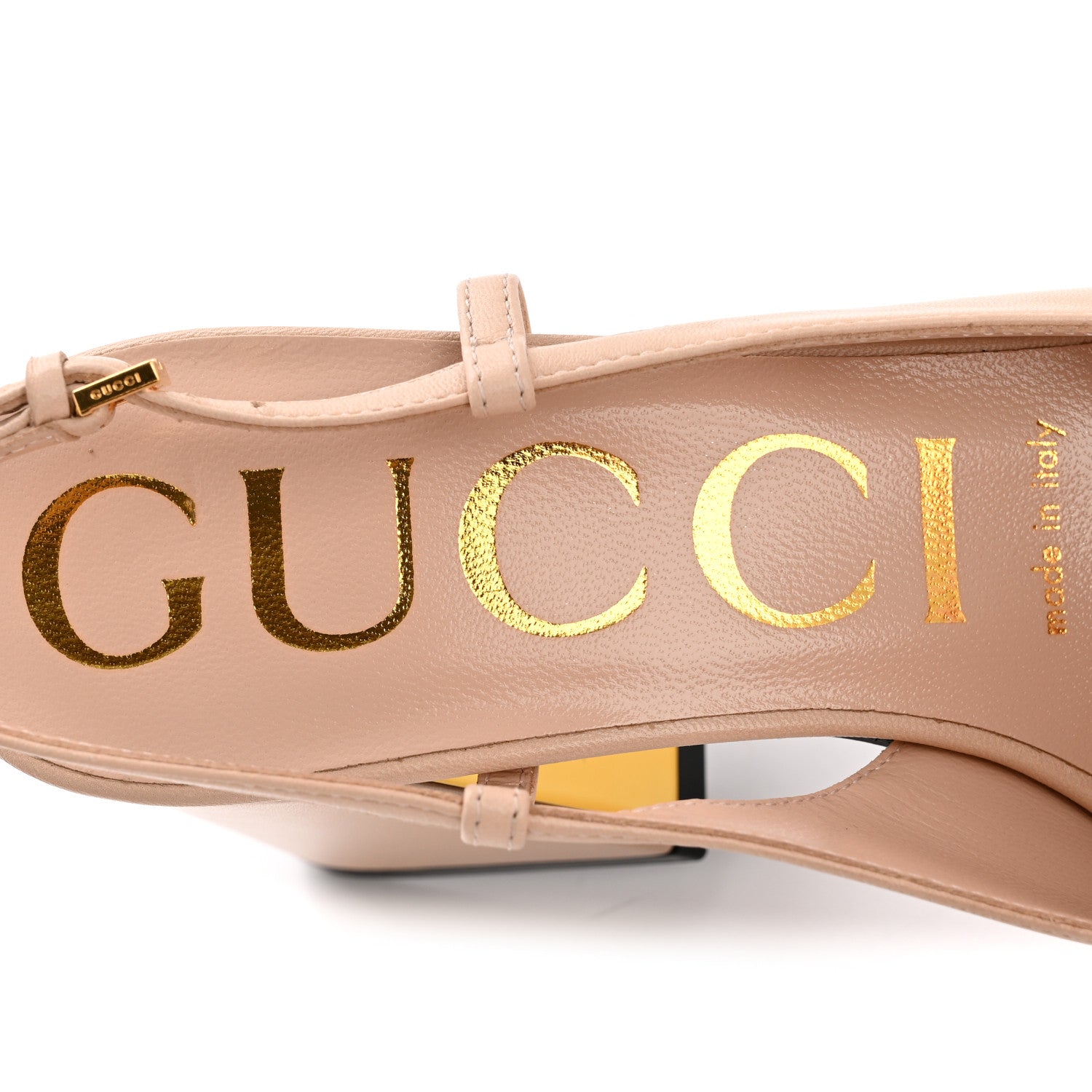 Gucci Malaga Kid Horsebit 75mm Slingback Pumps 35.5 Skin Rose 8 of 9
