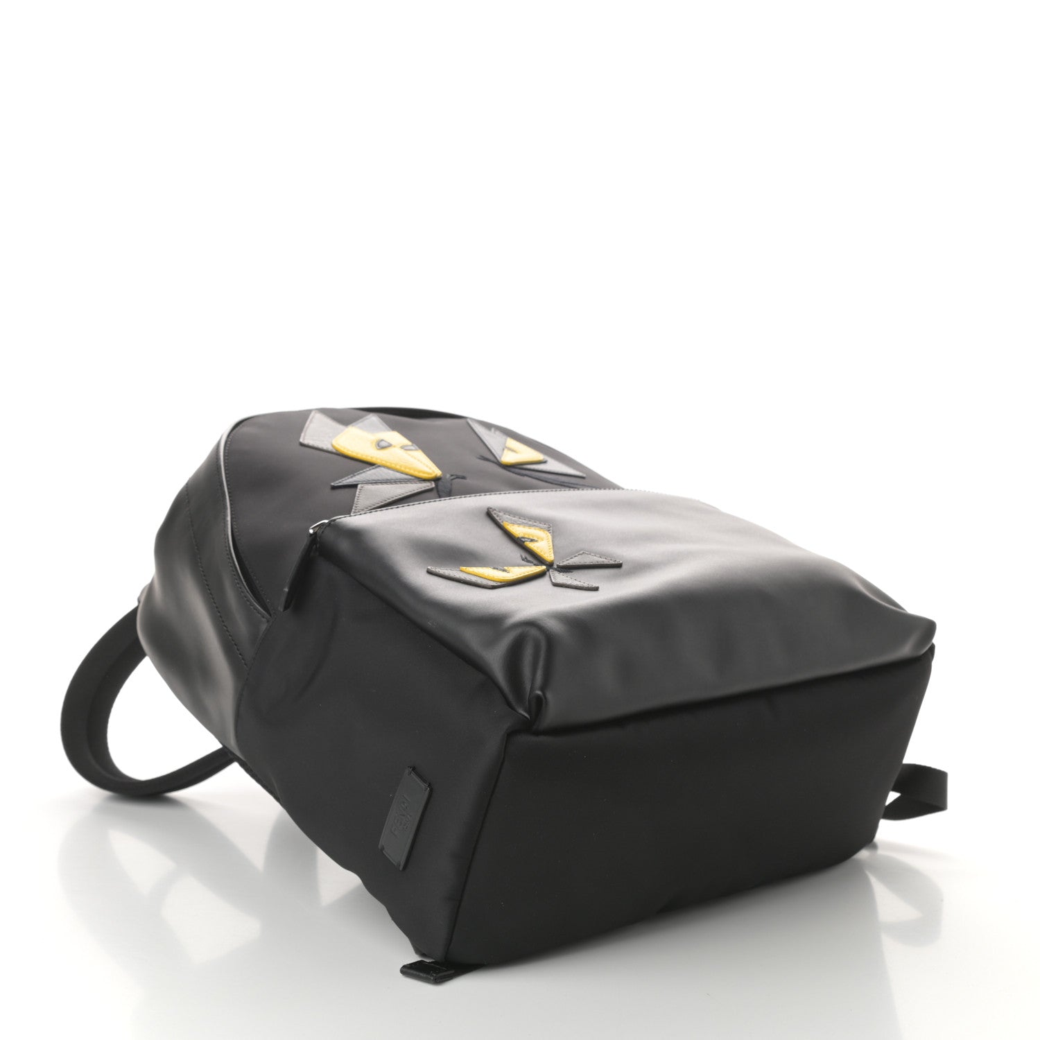 Fendi Nylon Calfskin Monster Butterfleye Backpack Black Carbone Multicolor 4 of 9