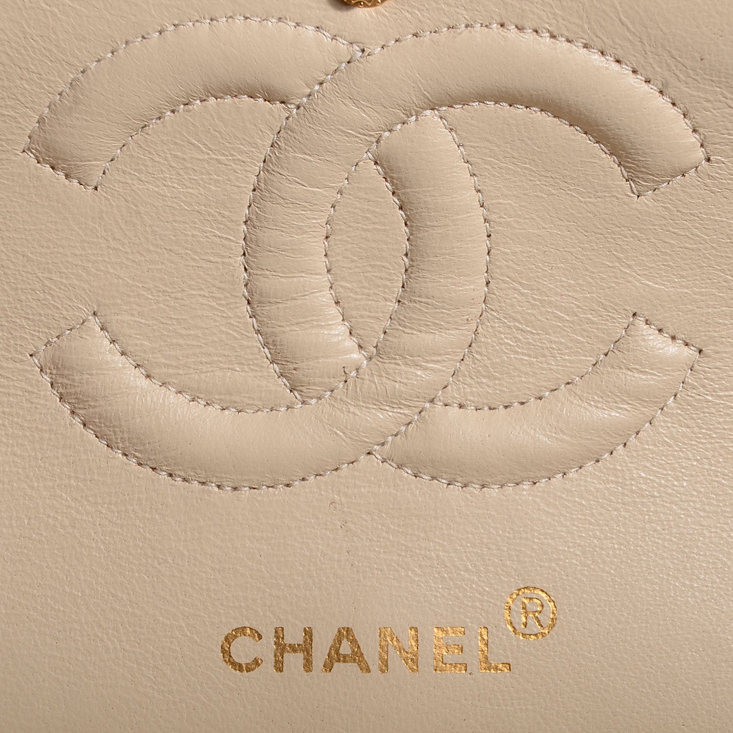 Chanel Lambskin Medium Double Flap Light Beige 6 of 9