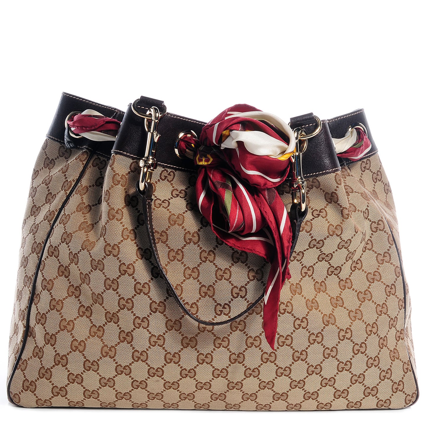 Monogram Large Positano Tote Brown