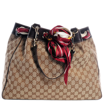 Gucci Monogram Large Positano Tote Brown 1 of 7