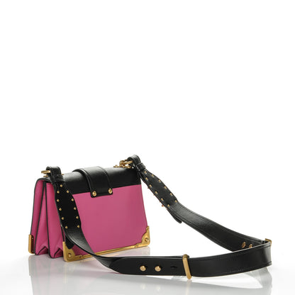 Prada City Calf Saffiano Cahier Bag Fuxia Black 3 of 6