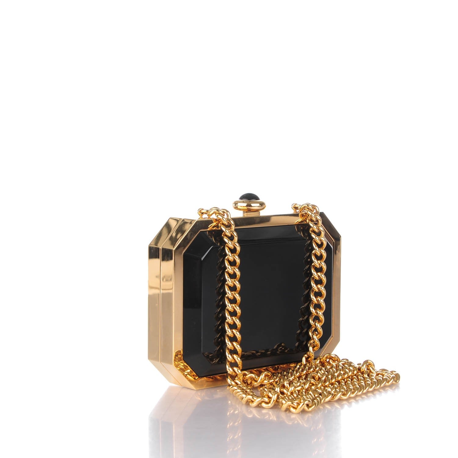 Chanel Plexiglass Premiere Minaudiere Clutch Black 3 of 7
