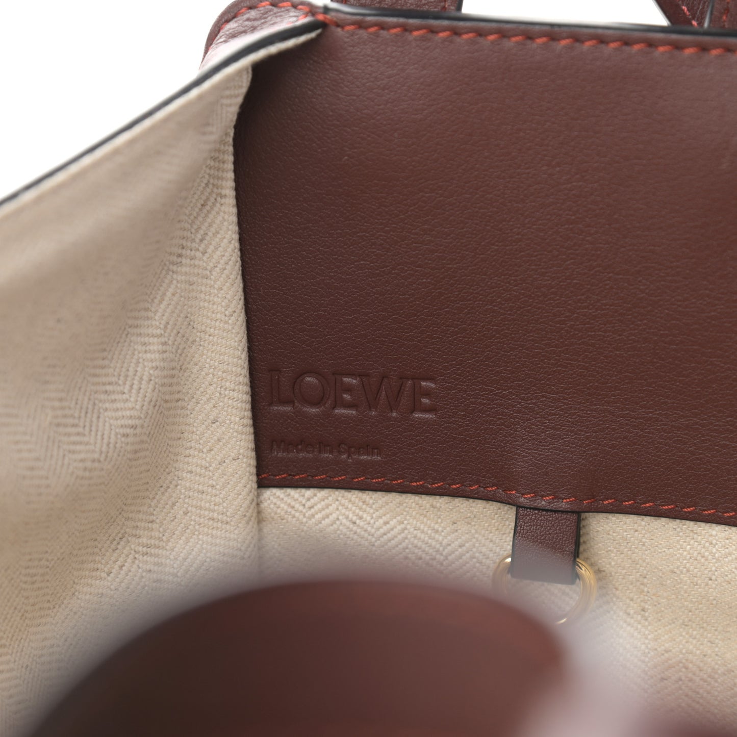 Calfskin Small Hammock Shoulder Bag Ginger Red