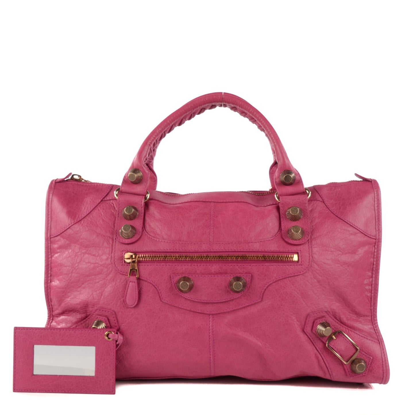 Agneau Giant 21 Rose Gold Hardware Work Cyclamen Fucsia