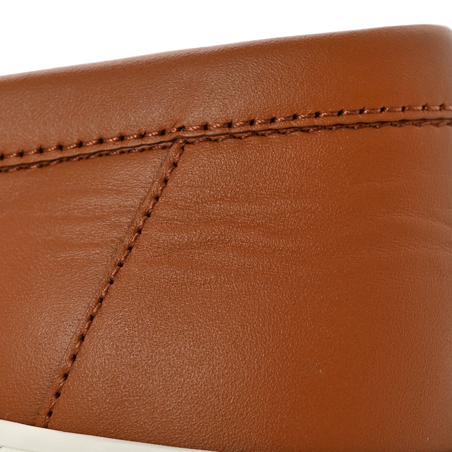 Calfskin Game Slip On Sneakers 39.5 Naturel
