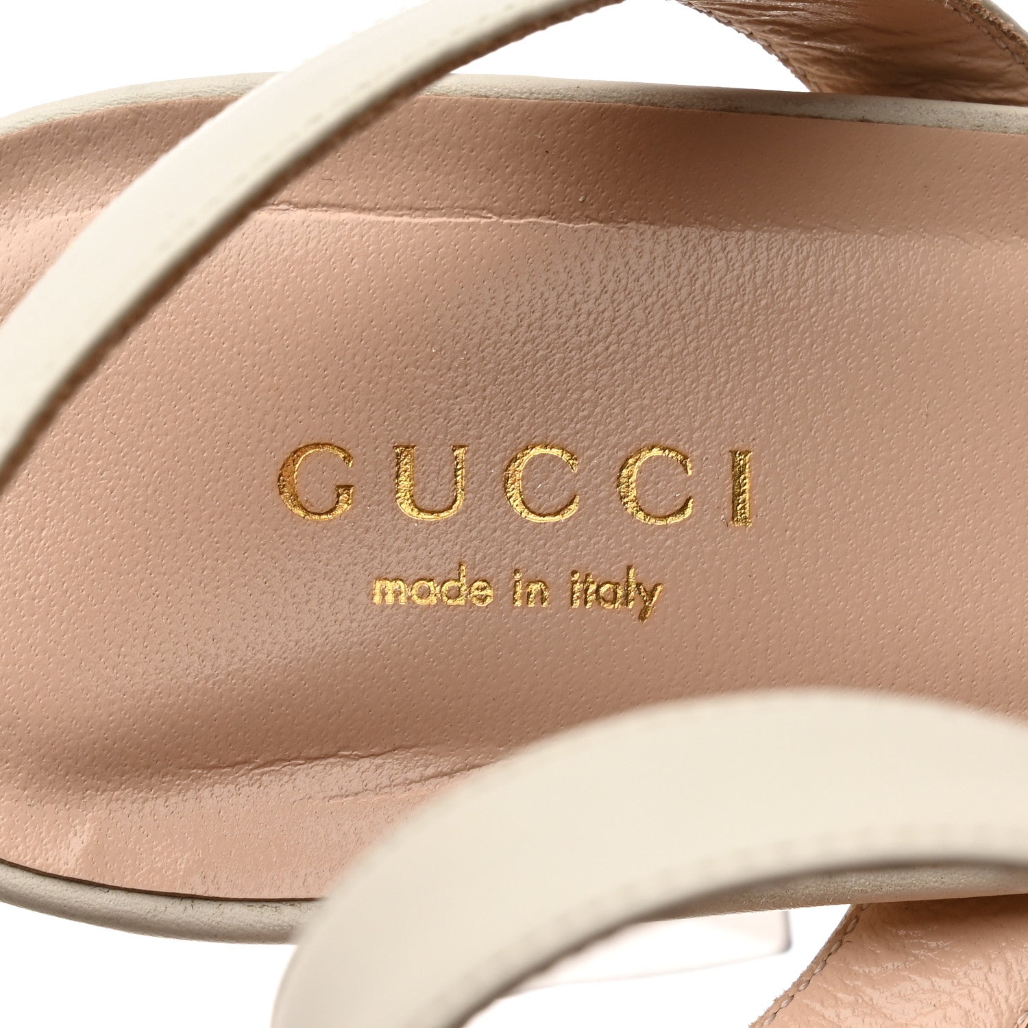 Gucci Calfskin GG Marmont Ankle Wrap 30/85mm Platform Sandals 41 Mystic White 6 of 8