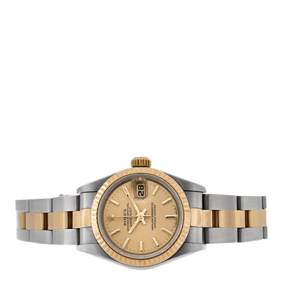 Rolex Stainless Steel 18K Yellow Gold 26mm Oyster Perpetual Datejust Watch Champagne 69173 2 of 4